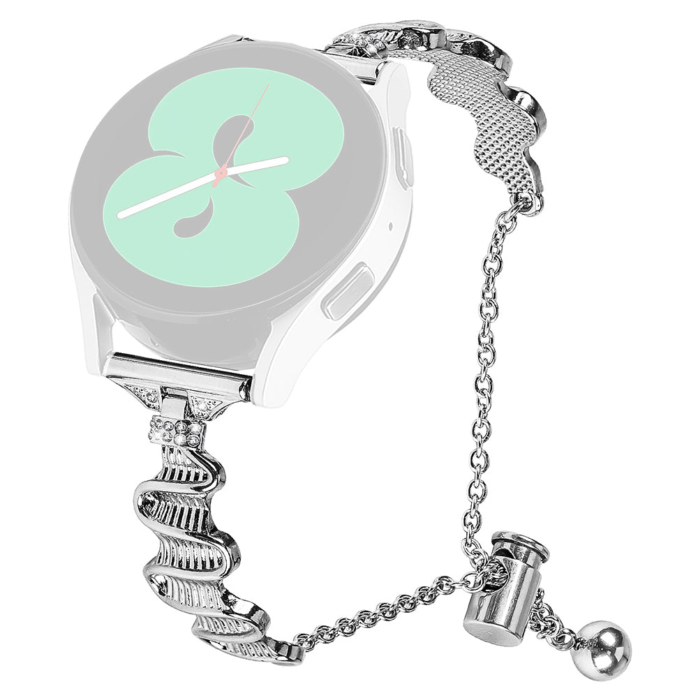 For Samsung Galaxy Watch4 4 Classic Watch 5 Alloy Watch Band 20mm Rhinestones Decor Bracelet Strap For Samsung Galaxy Watch4 4 Classic Watch 5 Alloy Watch Band 20mm Rhinestones Decor Bracelet Strap